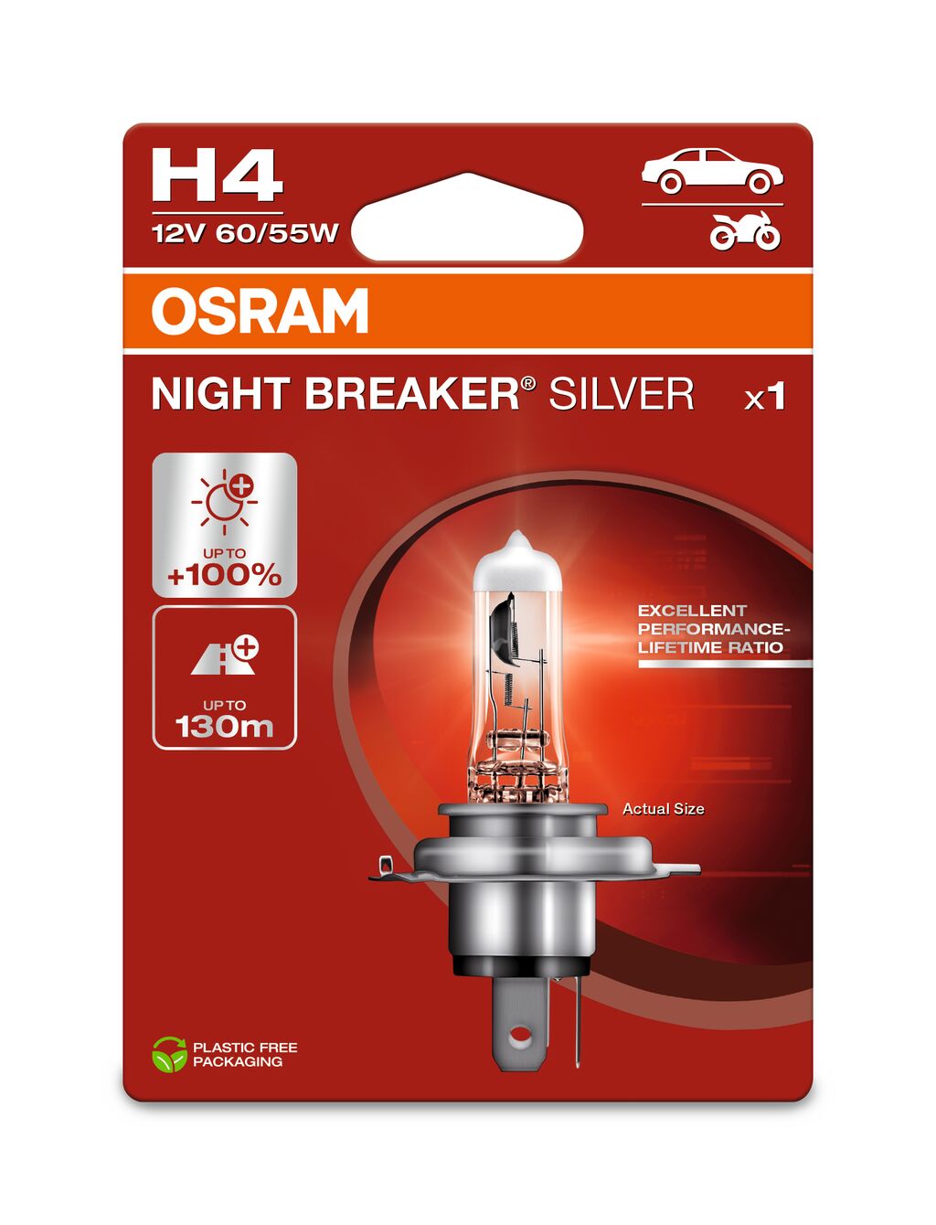 OSRAM NIGHT BREAKER SILVER H4 12V BLI1 ECO